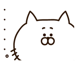 Always loose white cat sticker #11210380