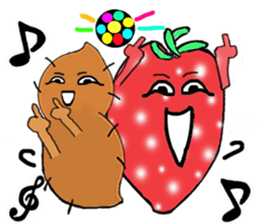 Strawberry and her lover 1 sticker #11210859