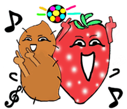 Strawberry and her lover 1 sticker #11210859