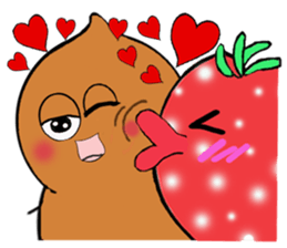 Strawberry and her lover 1 sticker #11210864