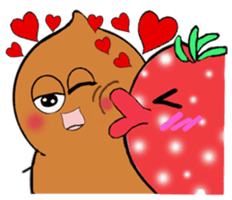 Strawberry and her lover 1 sticker #11210864