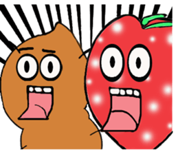 Strawberry and her lover 1 sticker #11210865