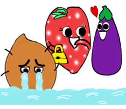 Strawberry and her lover 1 sticker #11210866