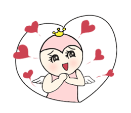 little wimp devil and little cute angel sticker #11211083