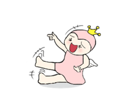 little wimp devil and little cute angel sticker #11211087