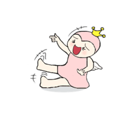 little wimp devil and little cute angel sticker #11211087