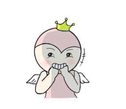 little wimp devil and little cute angel sticker #11211089