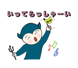 little wimp devil and little cute angel sticker #11211090