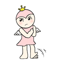little wimp devil and little cute angel sticker #11211095