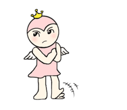 little wimp devil and little cute angel sticker #11211095