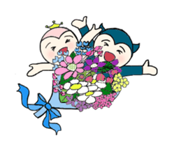 little wimp devil and little cute angel sticker #11211097