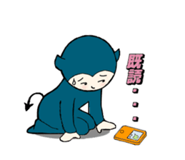 little wimp devil and little cute angel sticker #11211098