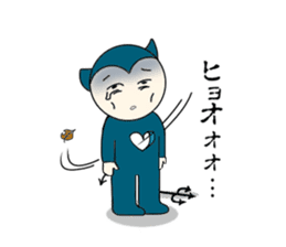 little wimp devil and little cute angel sticker #11211100
