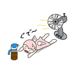 little wimp devil and little cute angel sticker #11211106