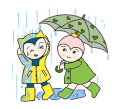 little wimp devil and little cute angel sticker #11211107