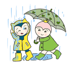little wimp devil and little cute angel sticker #11211107
