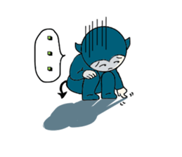 little wimp devil and little cute angel sticker #11211111