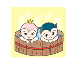 little wimp devil and little cute angel sticker #11211115
