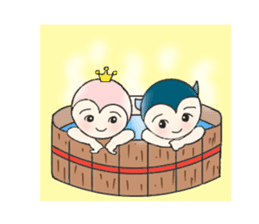 little wimp devil and little cute angel sticker #11211115