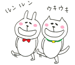 usatan and nekotan 2 sticker #11213401