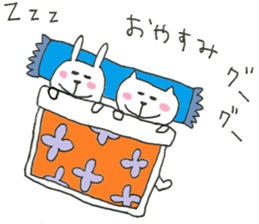 usatan and nekotan 2 sticker #11213405