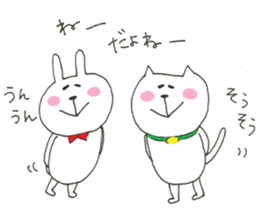 usatan and nekotan 2 sticker #11213411