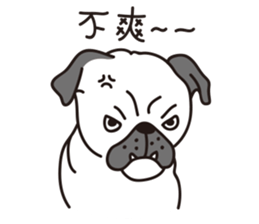 Mr.Pug , Stop nagging(Chinese) sticker #11213647