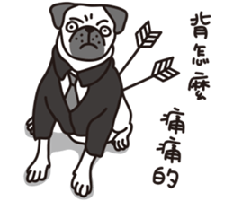 Mr.Pug , Stop nagging(Chinese) sticker #11213661