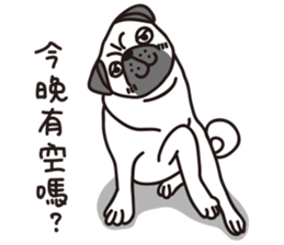 Mr.Pug , Stop nagging(Chinese) sticker #11213667