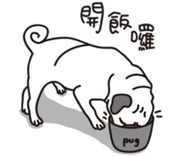 Mr.Pug , Stop nagging(Chinese) sticker #11213675