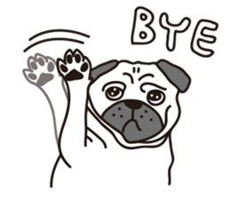 Mr.Pug , Stop nagging(Chinese) sticker #11213679