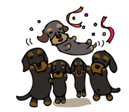 The wire dachshund which is a fatty3 sticker #11214285