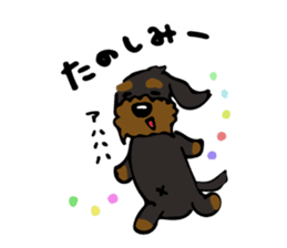 The wire dachshund which is a fatty3 sticker #11214290