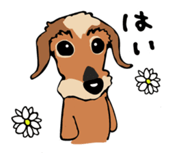 The wire dachshund which is a fatty3 sticker #11214295