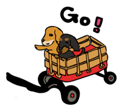 The wire dachshund which is a fatty3 sticker #11214307