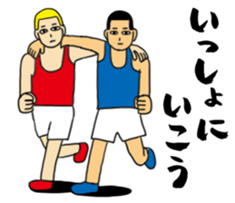 Poker face of athletes sticker #11216617