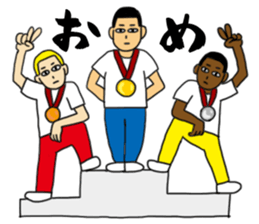 Poker face of athletes sticker #11216633