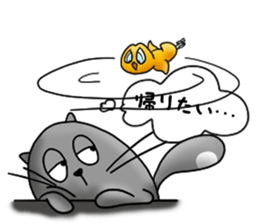 Cat and bird Fight!!!! sticker #11218022