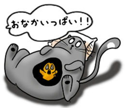 Cat and bird Fight!!!! sticker #11218035