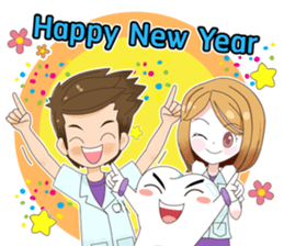 Dentists & the cute teeth sticker #11219475