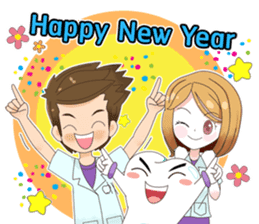 Dentists & the cute teeth sticker #11219475