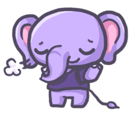 Violet Little Elephant (no text) sticker #11219641