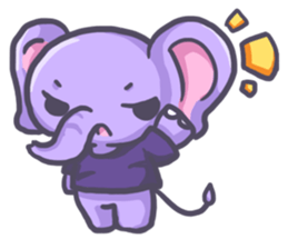 Violet Little Elephant (no text) sticker #11219642