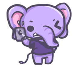 Violet Little Elephant (no text) sticker #11219644
