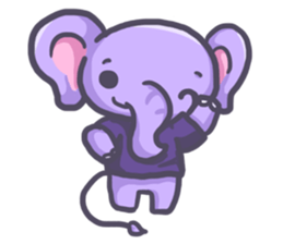Violet Little Elephant (no text) sticker #11219645