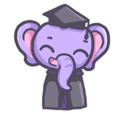 Violet Little Elephant (no text) sticker #11219646