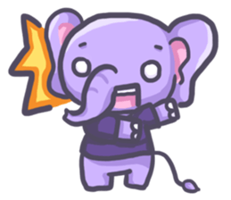 Violet Little Elephant (no text) sticker #11219647