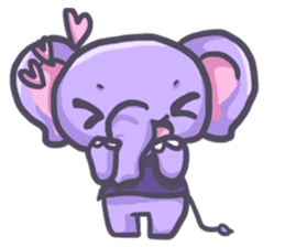 Violet Little Elephant (no text) sticker #11219648