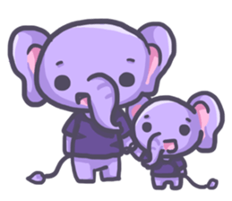 Violet Little Elephant (no text) sticker #11219650
