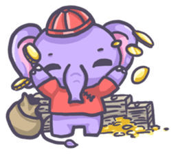 Violet Little Elephant (no text) sticker #11219651